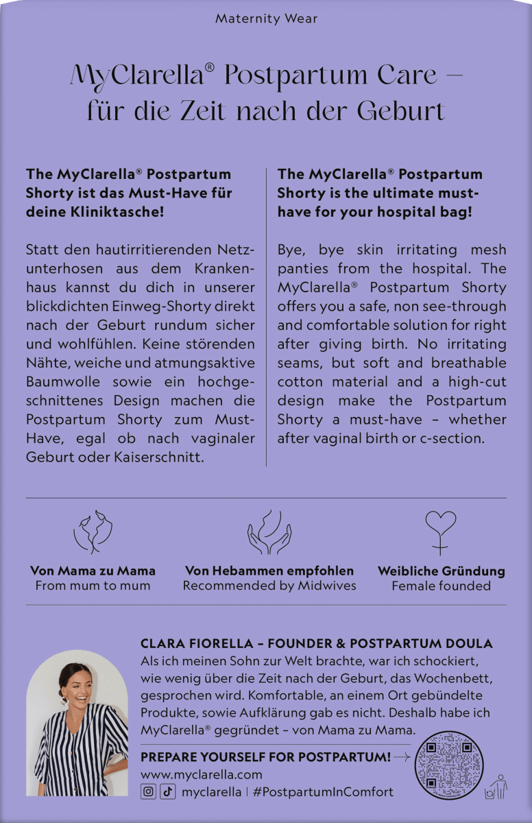Wochenbett Unterwäsche Einweg \Postpartum Shorty\