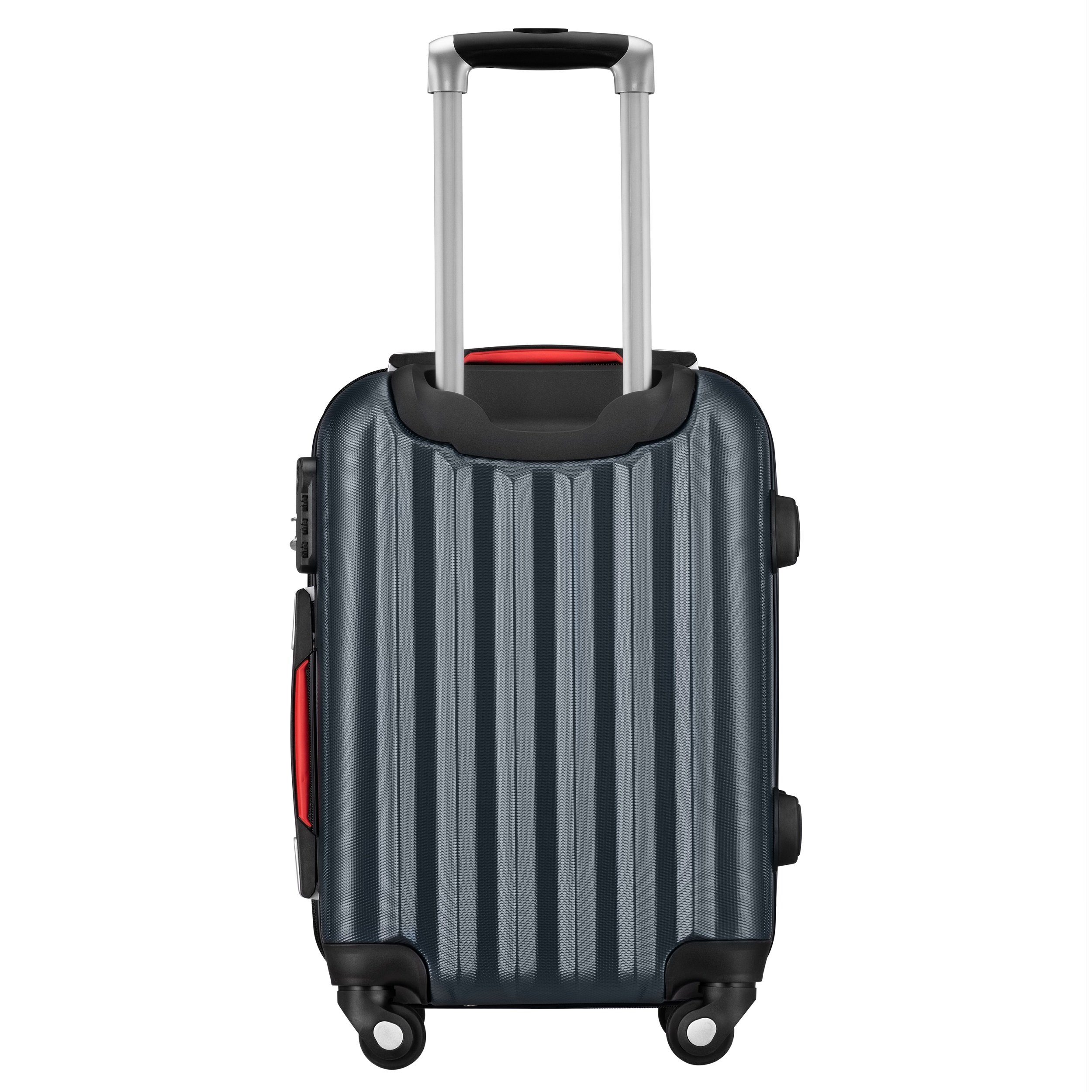 *KOFFER-BARON* Hartschalen-Trolley Kofferset Basic Hartschalenkoffer-Set 3-tlg. (M/L/XL) ABS, grau
