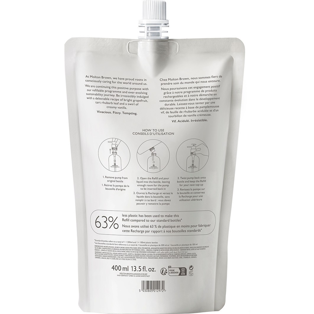 Delicious Rhubarb & Rose Fine Liquid Hand Wash