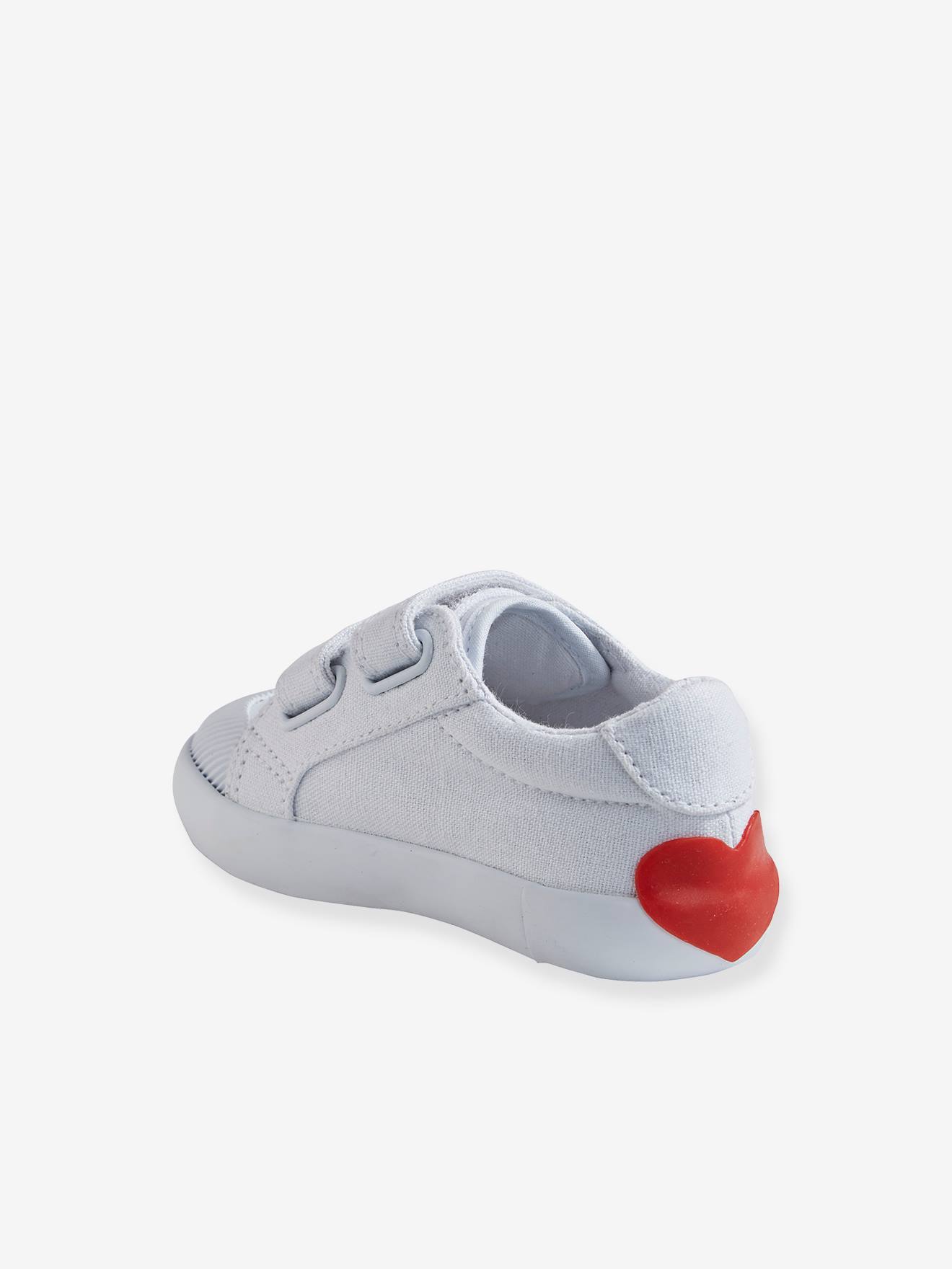 Vertbaudet Mädchen Baby Stoffschuhe, Klett - mehrfarbig