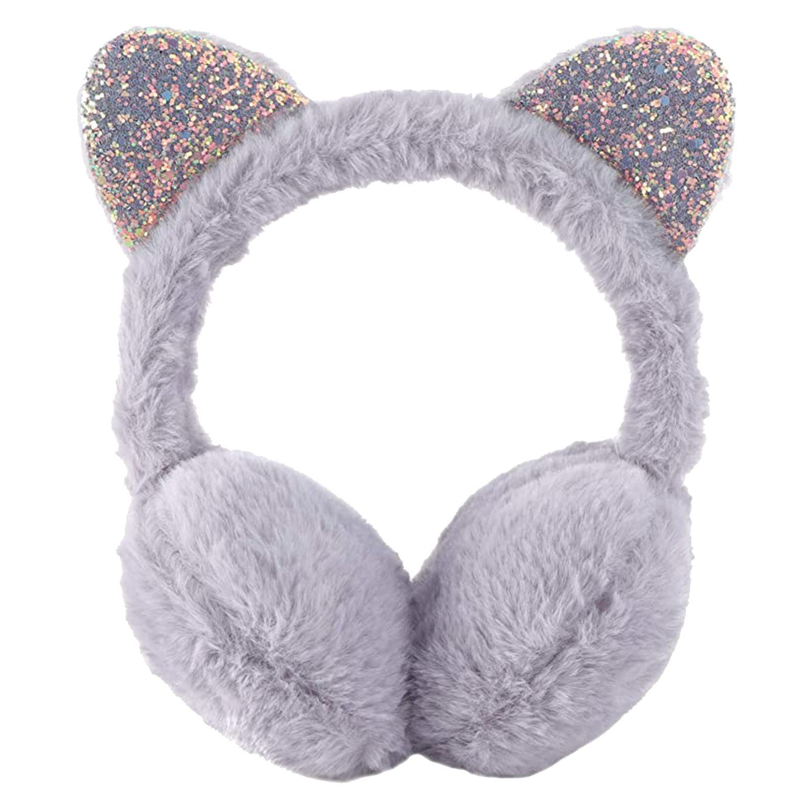 SOTOR Ohrenwärmer Winter Ohrenwärmer,Damen Ohrenschützer,Faltbare Plüsch Earmuffs (1-St) Faltbare Katzenohr Kälteschutz Kalte Ohrenschutz