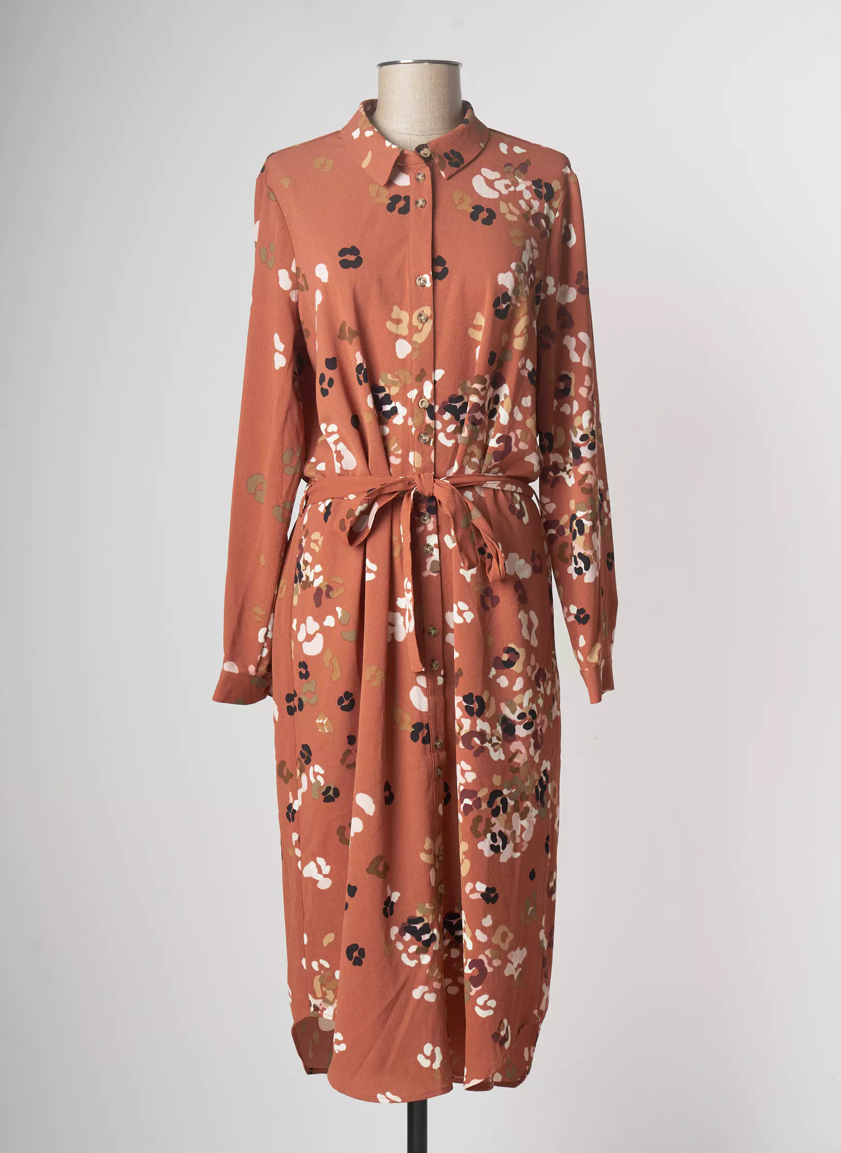 Vero Moda Robes Mi Longues Femme couleur marron
