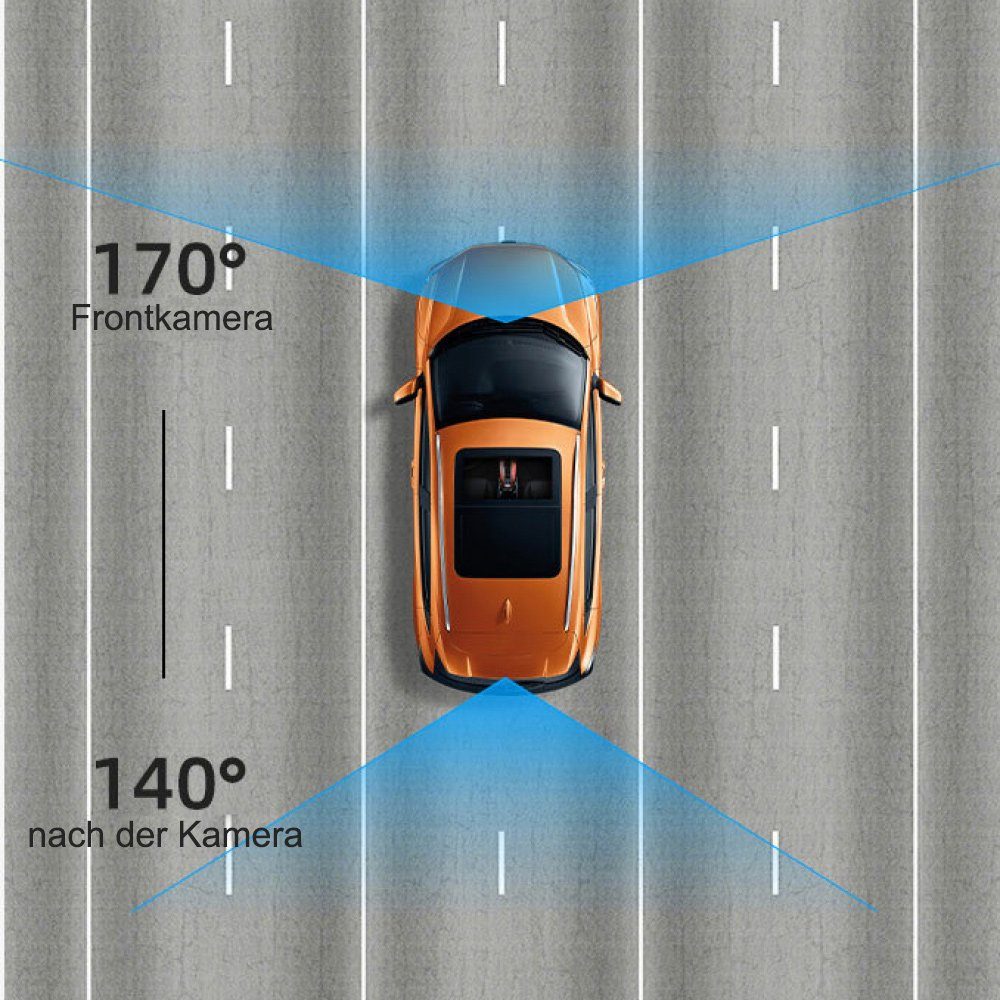 GelldG Dashcam Full HD 1440P Autokamera 3-Zoll-LCD-Bildschirm Dashcam