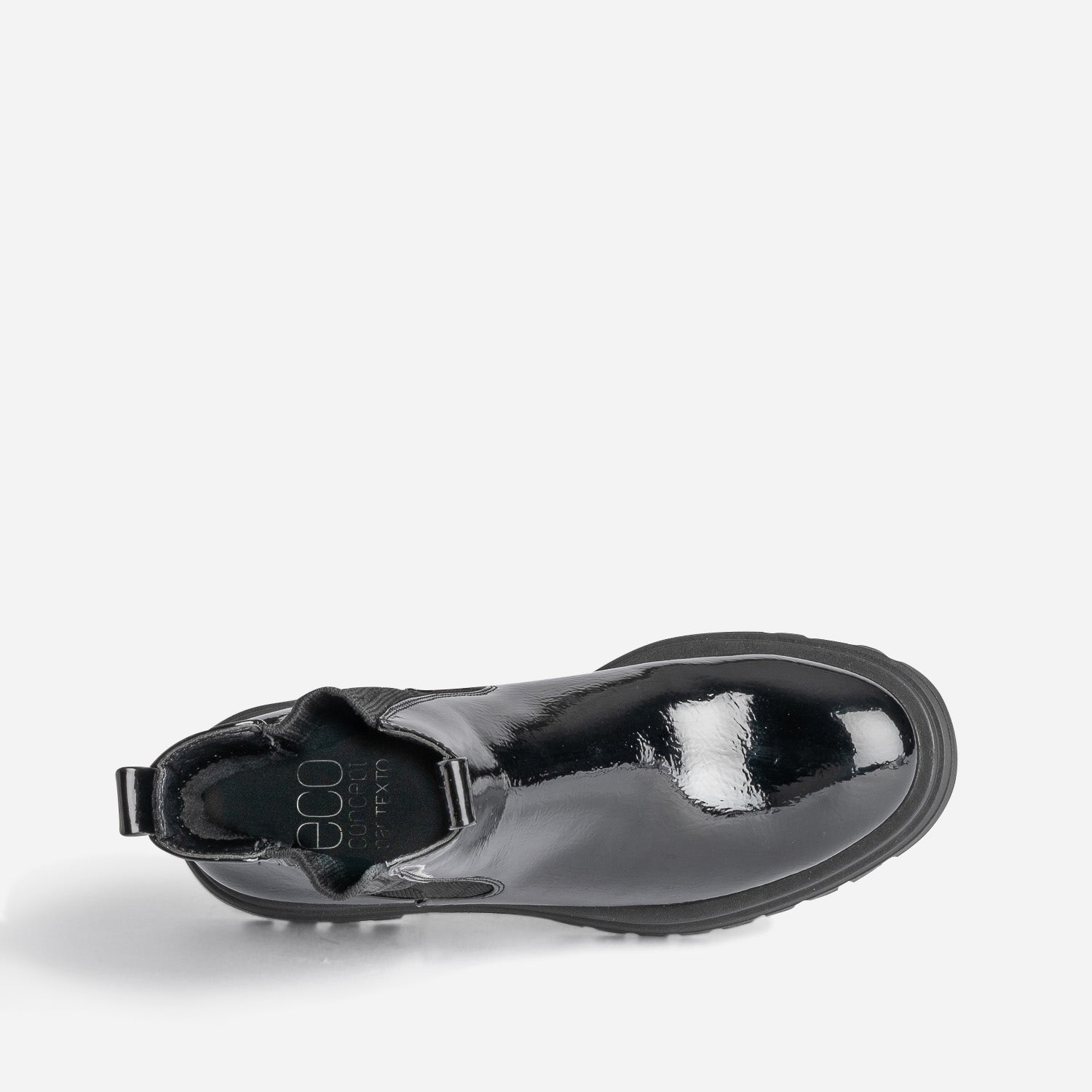 Cheslea boots TEXTO noir verni éco-conçu