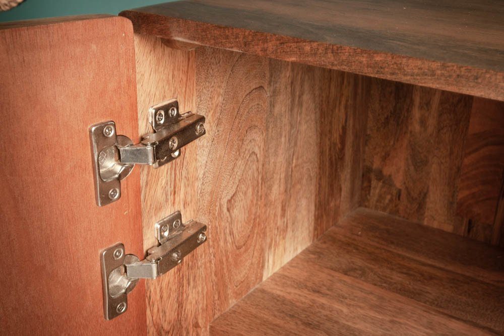 riess-ambiente Highboard MARRAKESCH 120cm natur, Massivholz · mit Verzierung · Boho · Anrichte · Akazie