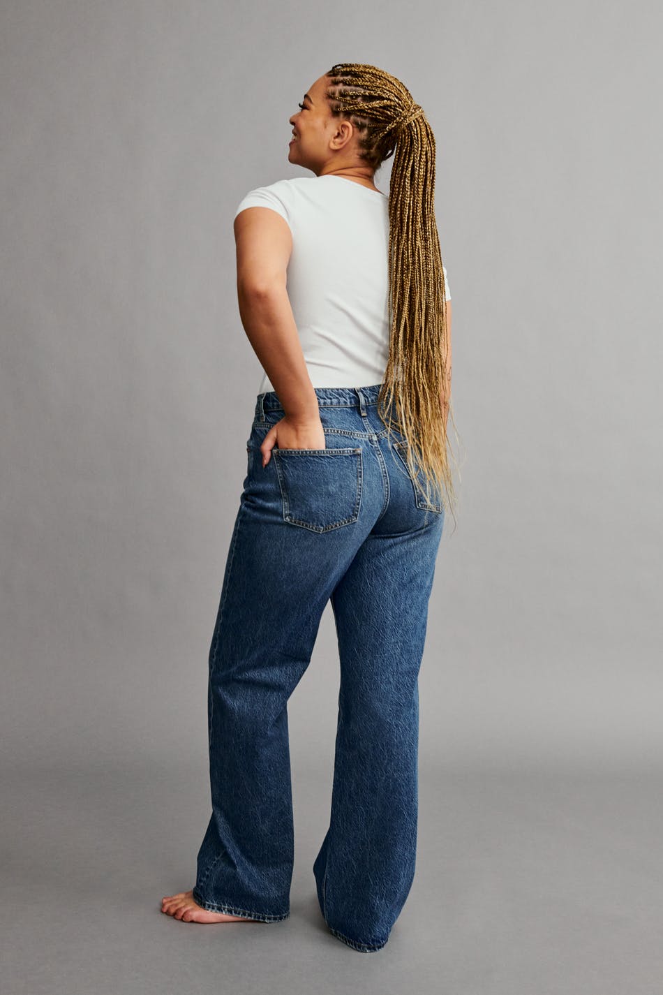 Straight high waist jeans