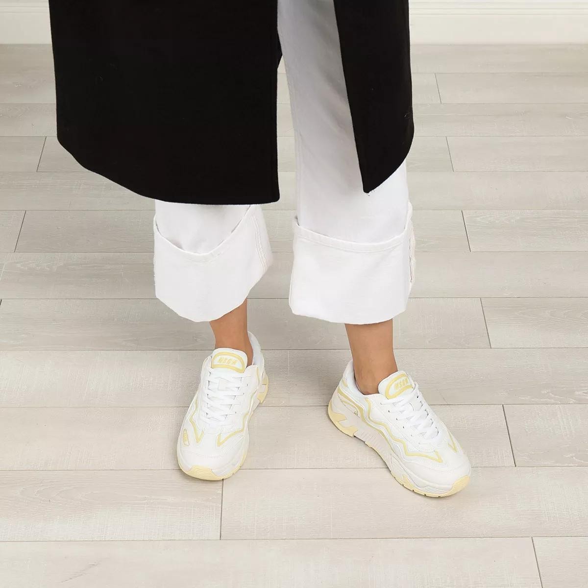 MSGM Freizeit Schnürer weiss Low-Top Sneaker