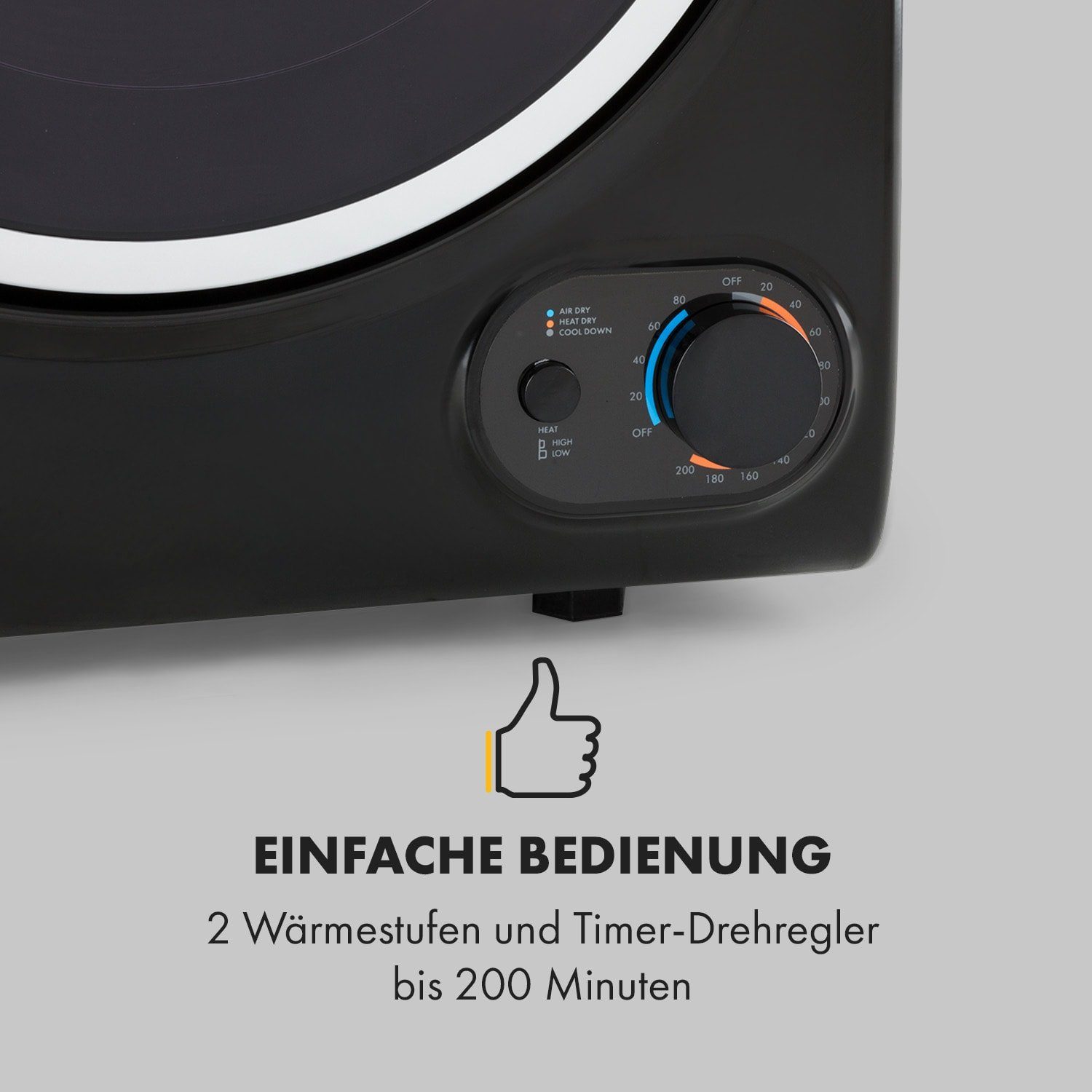 Klarstein Ablufttrockner MNW8-Jet set 2500-BL Jet Set 2500, 2.5 kg