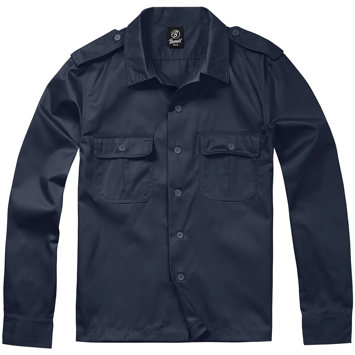 US Hemd langarm navy-blau