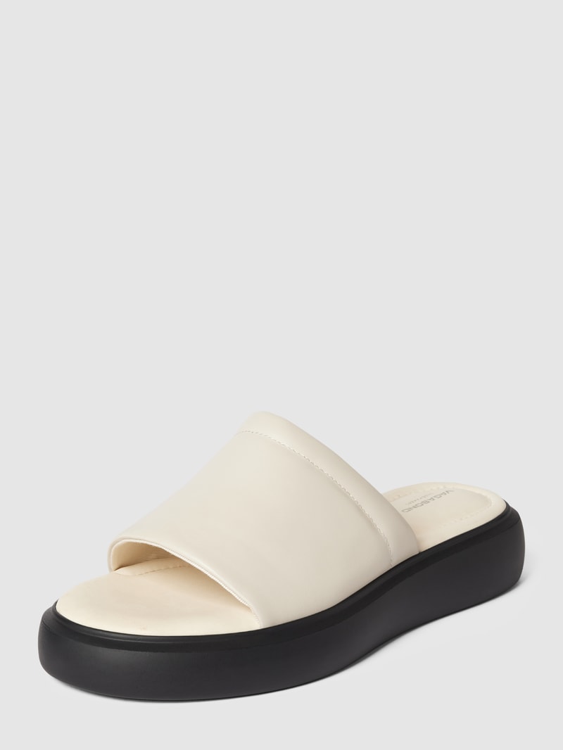 Pantoletten mit breitem Riemen in offwhite
