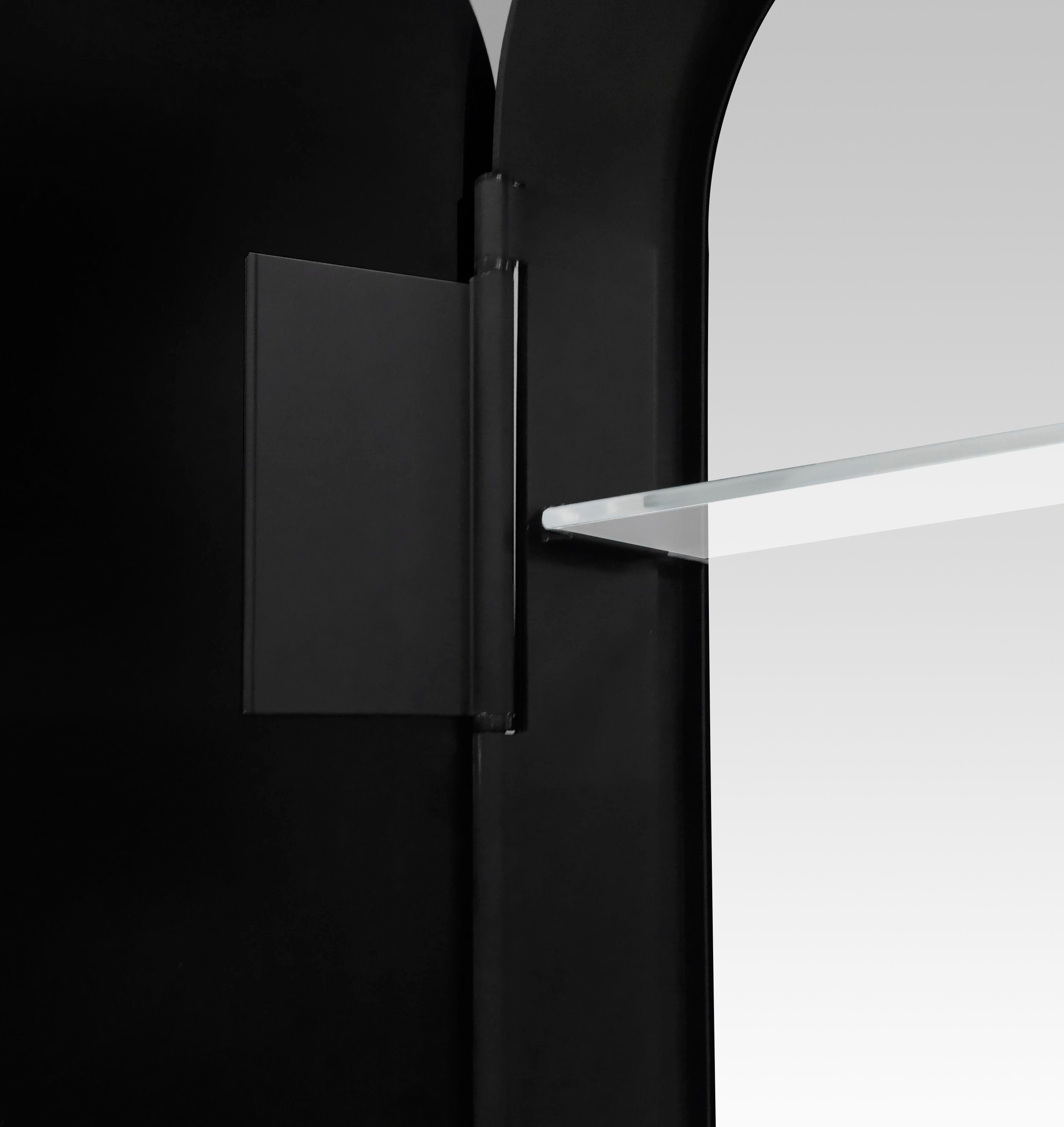 Talos Badezimmerspiegelschrank oval, BxH: 40x60 cm, aus Alumunium und Echtglas, IP24