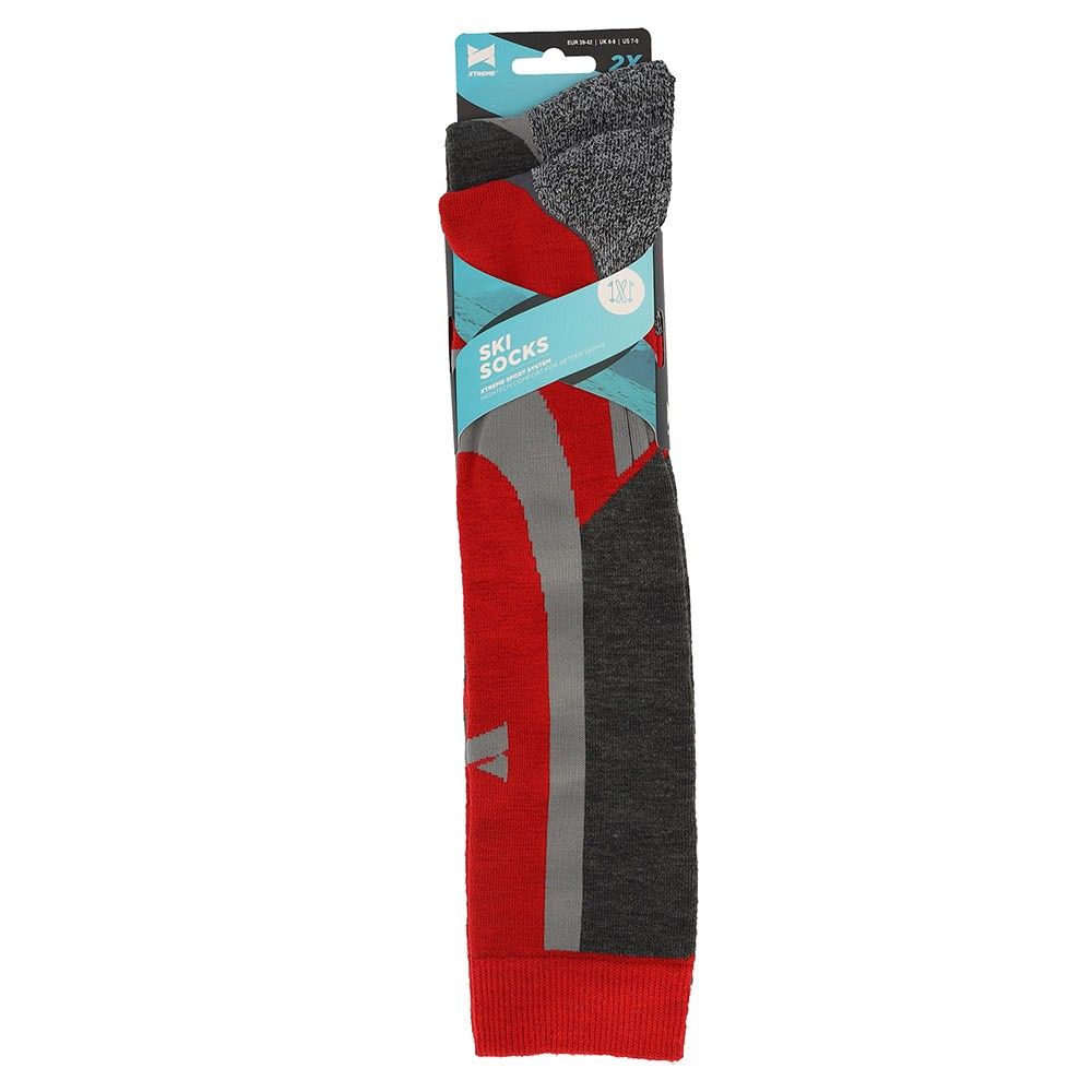 Xtreme 6 Paar Multi Red Unisex Skisocken
