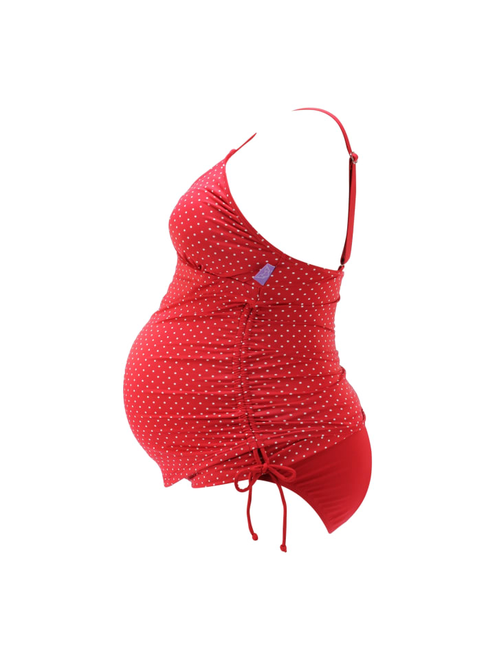 petit amour Umstandstankini Ava Rot mit weißen Pünktchen Bademode schwanger günstig kaufen