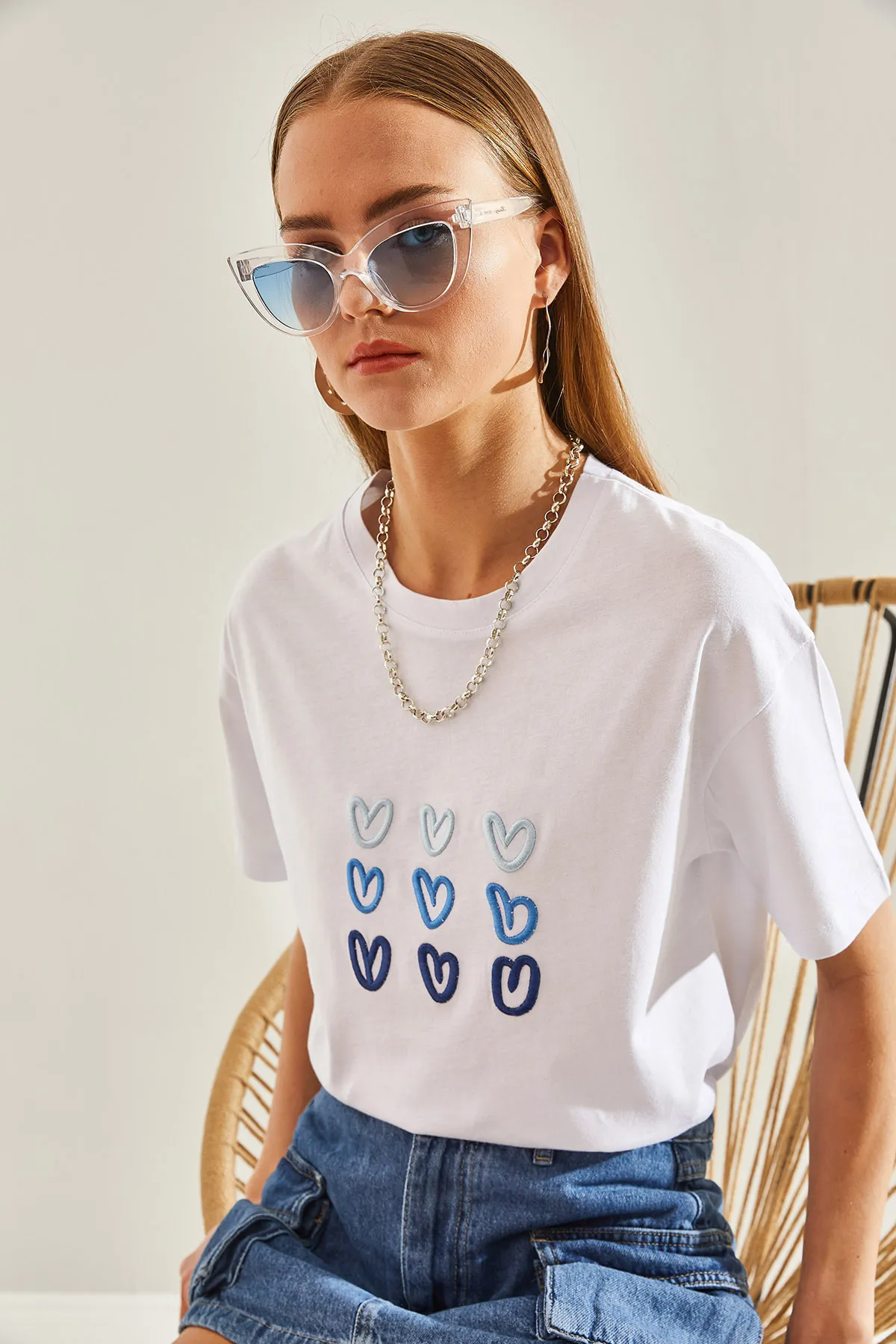 Bianco Lucci  T-Shirt - Weiß - Regular Fit