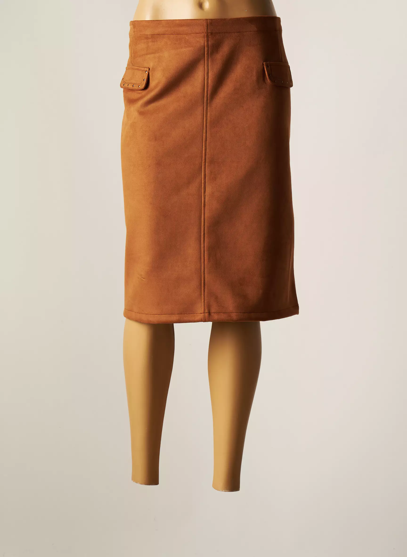 Felino Jupes Mi Longues Femme couleur marron