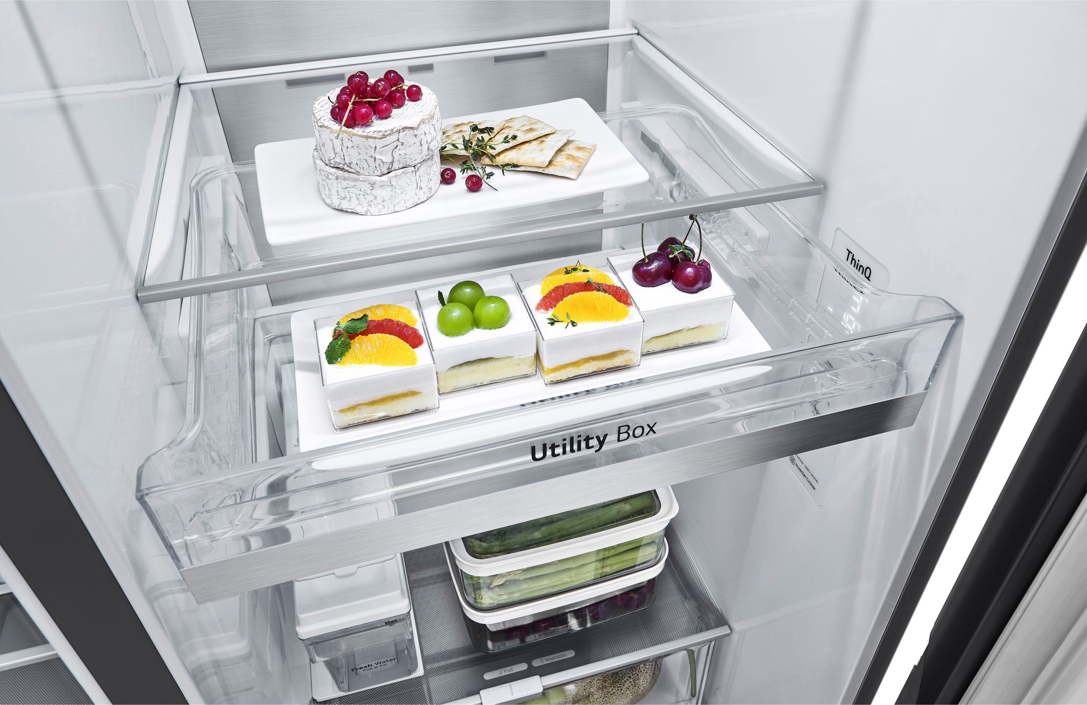 LG Side-by-Side L-Serie GSLV91MCAC, 179 cm hoch, 91,3 cm breit, 4 Jahre Garantie inklusive