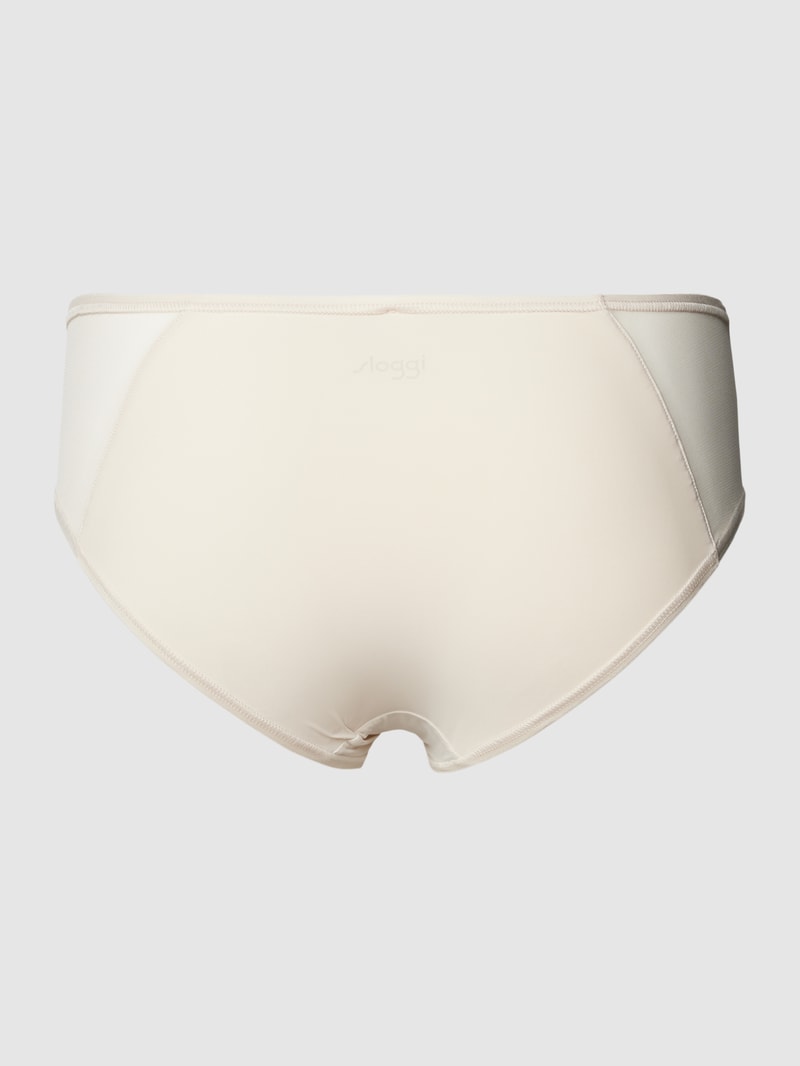Slip mit semitransparentem Einsatz in beige