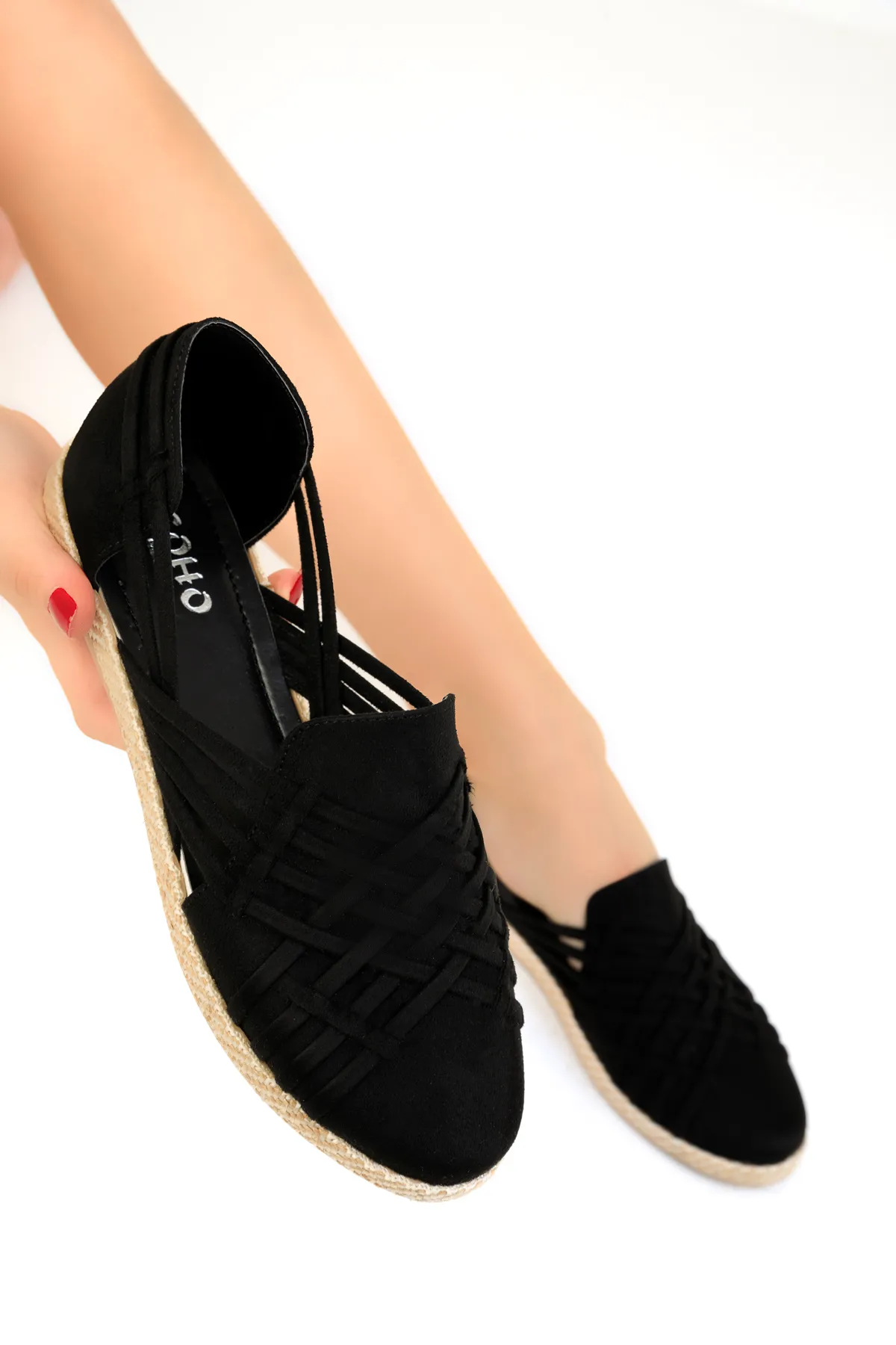 SOHO  Schwarze Wildleder Damen Freizeitschuhe 14711
