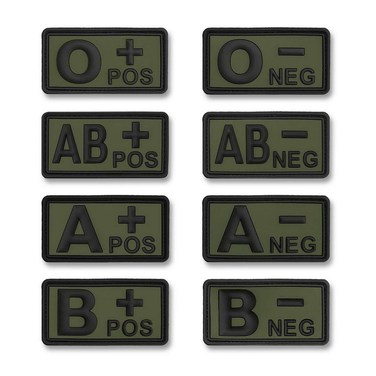 Rubber Patch 3D Blutgruppen