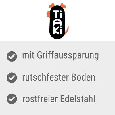 TIAKI Edelstahlnapf Easy Holding