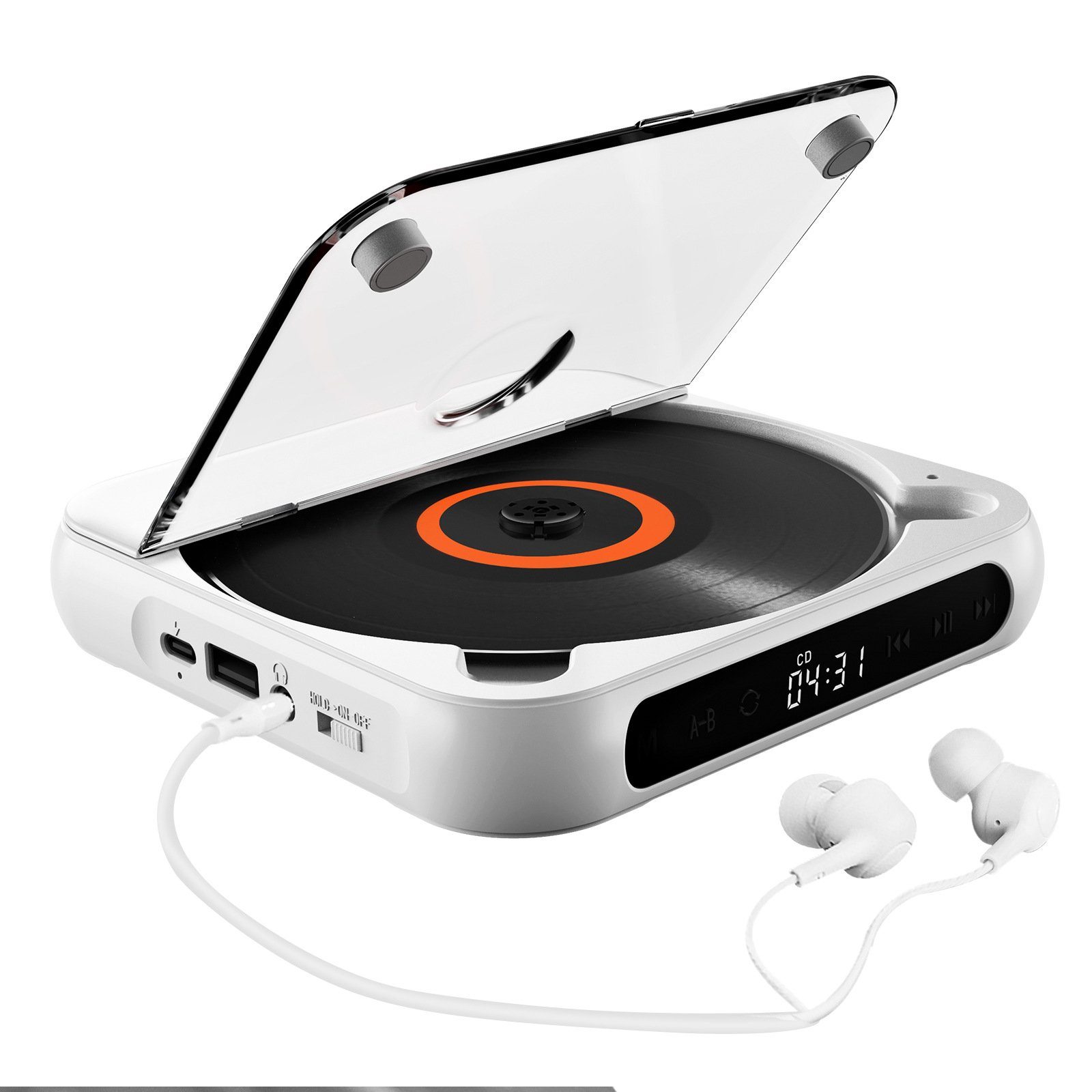 ZAO Leichter Tragbarer CD-Player und Repeater für Englisch-Hörbücher CD-Player