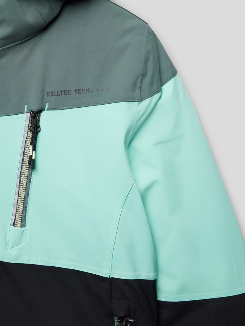 Funktionsjacke mit Colour-Blocking-Design in helltürkis