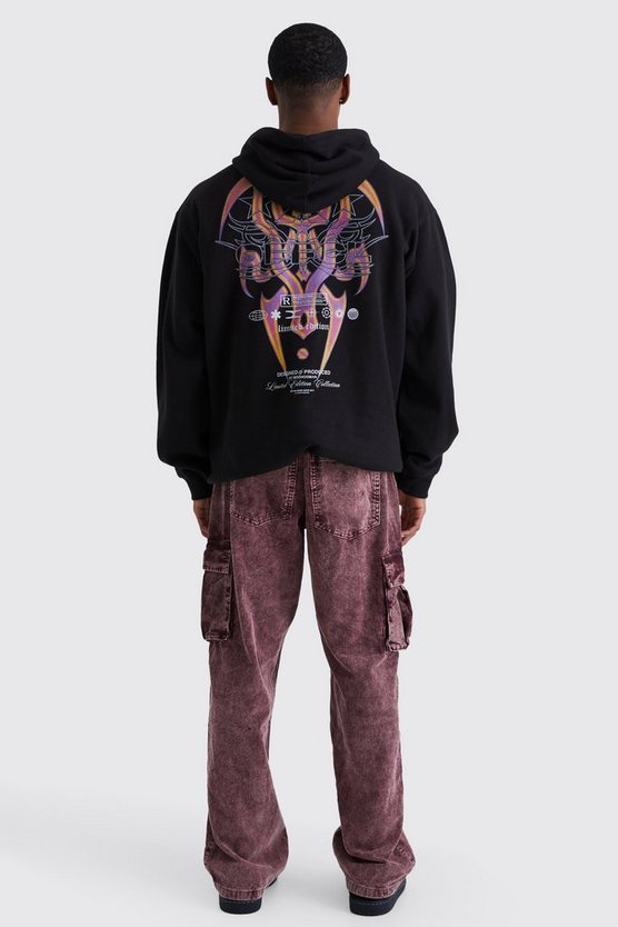 Oversize Hoodie mit Gothic-Print