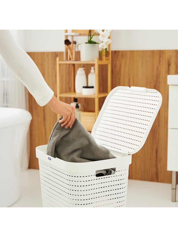 Rotho Country Wäschesammler 55l in Weiß günstig kaufen onesize