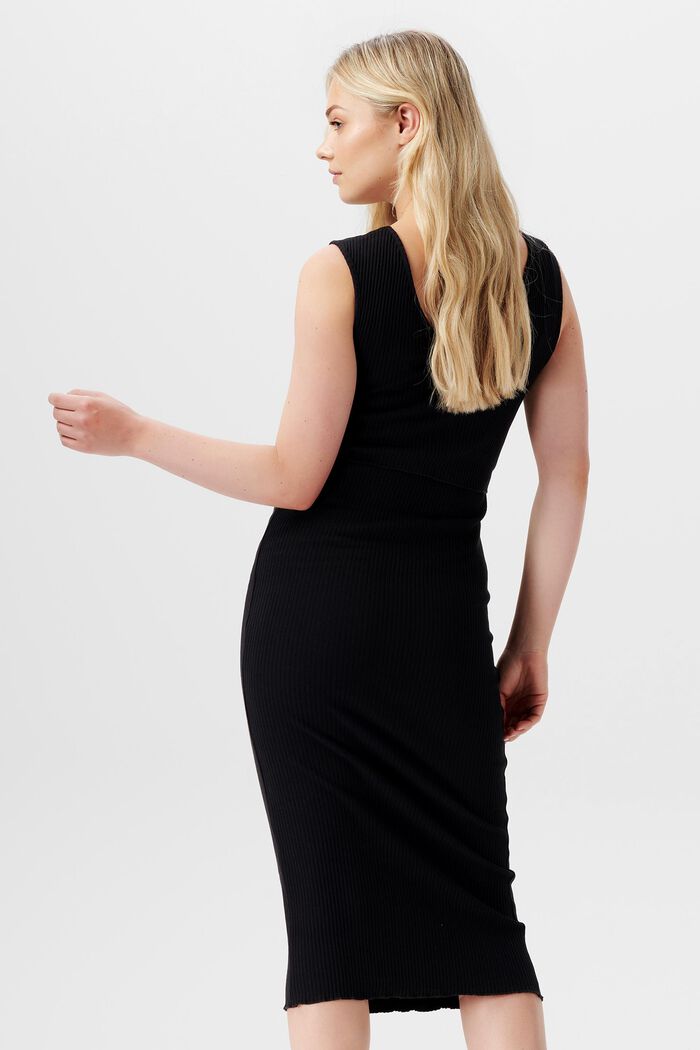 Geripptes Kleid mit Stillfunktion, Bio-Baumwolle