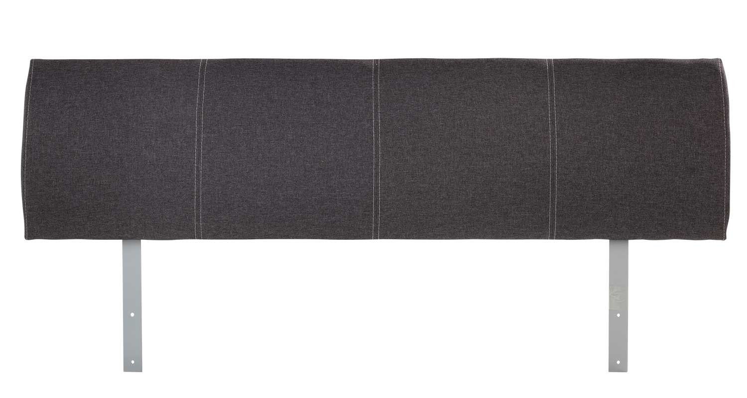 Home4You Kopfteil Polsterkopfteil, B 90 cm, Anthrazit, Webstoffbezug