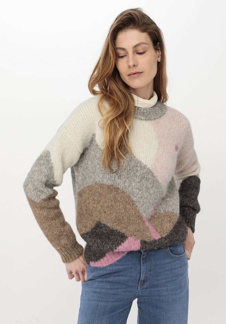 Pullover aus Alpaka mit Bio-Baumwolle