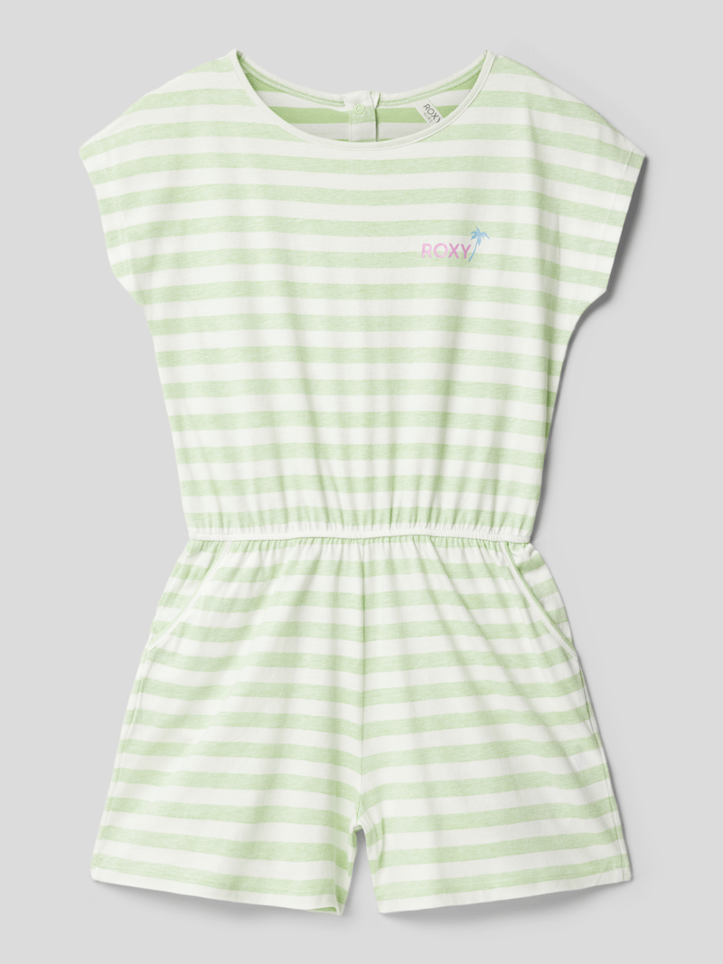 Jumpsuit mit Streifenmuster Modell 'TURN UP THE SUN' in hellgrün