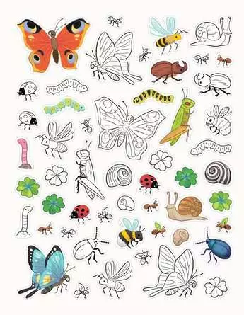 Mein Ausmalstickerbuch: Frühling