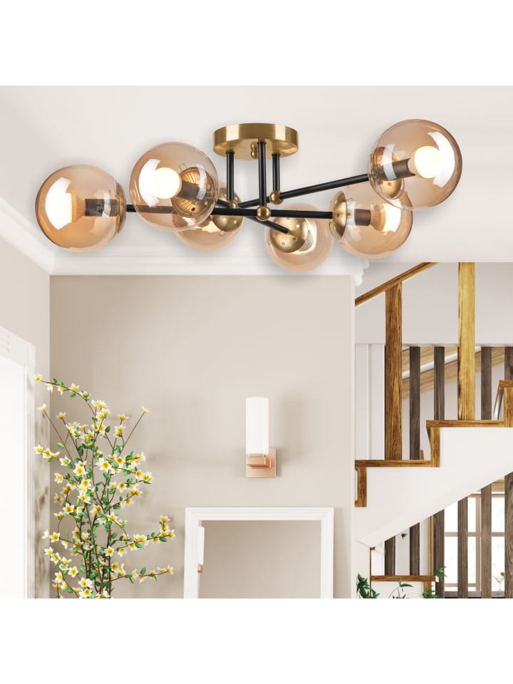 Licht-Erlebnisse Deckenlampe in Gold Schwarz günstig kaufen onesize