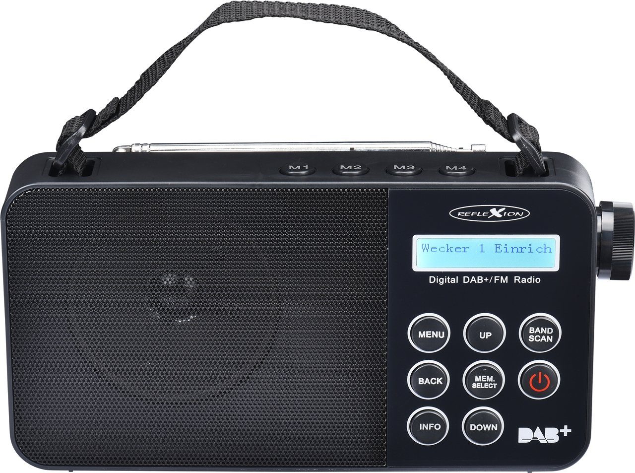 Reflexion TRA2350DAB Digitalradio (DAB) (Digitalradio (DAB), mit Kopfhörerausgang, Tragegurt und ausziehbarer Teleskopantenne)