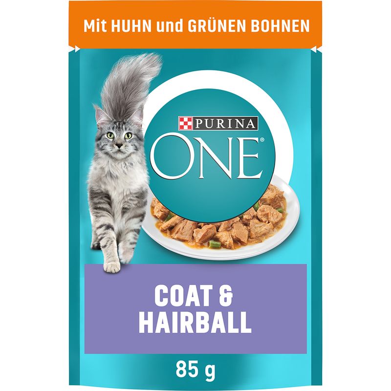 PURINA ONE Coat & Hairball mit Huhn & grünen Bohnen