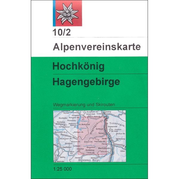 DAV 10/2 HOCHKÖNIG - HAGENGEBIRGE 1:25T - Wanderkarte