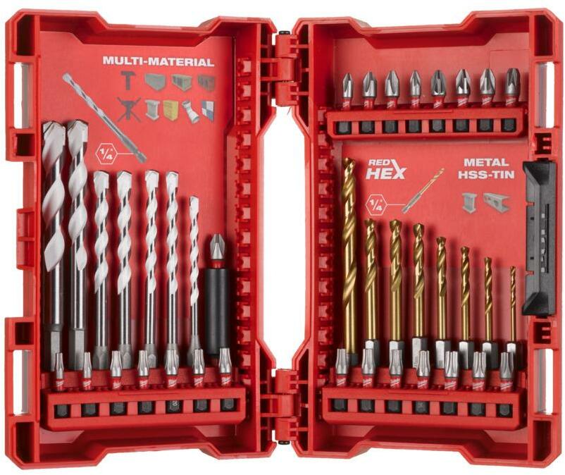 „Milwaukee Accessories 4932479854 Shockwave“ grąžtų ir antgalių rinkinys, 39 dalys