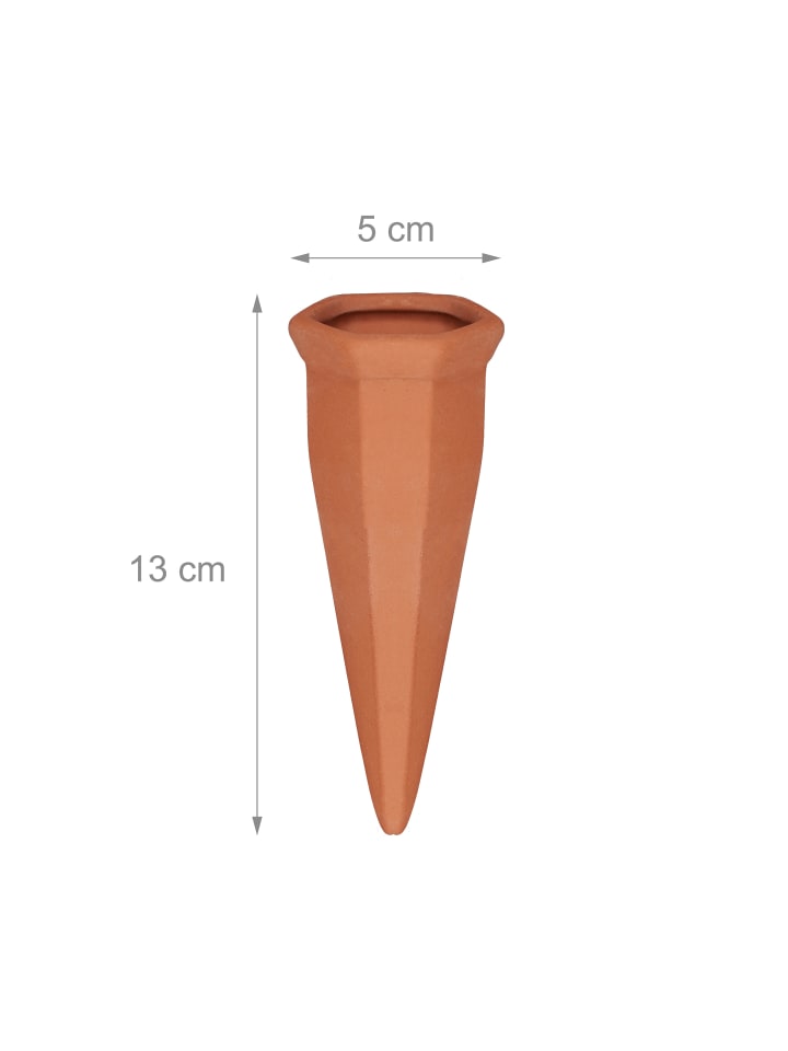 relaxdays 12x Tonkegel Bewässerung in Terracotta günstig kaufen onesize