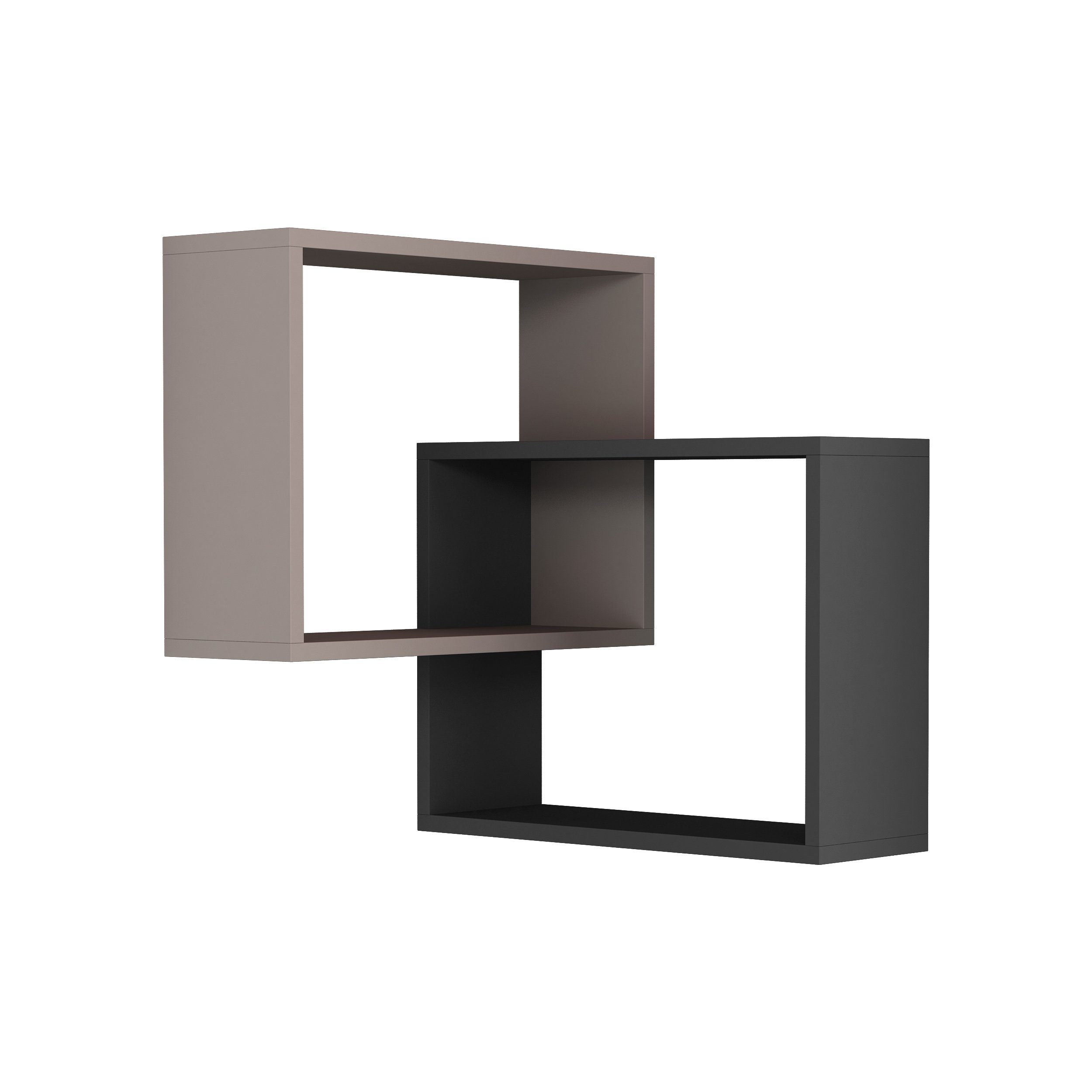 Decortie Eckregal Ring, Eck- Wandregal, Modernes Bücherregal, 60 x 20 x 68 cm