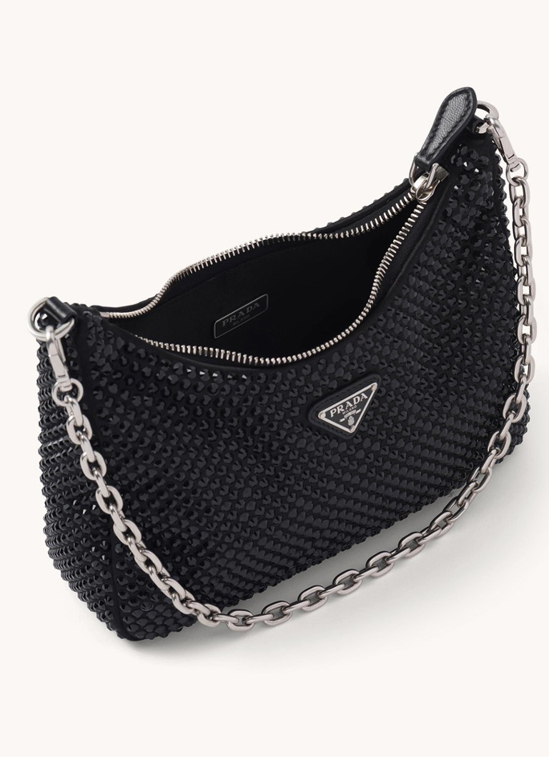 Prada Re-Edition 2005 olkalaukku strassikivillä