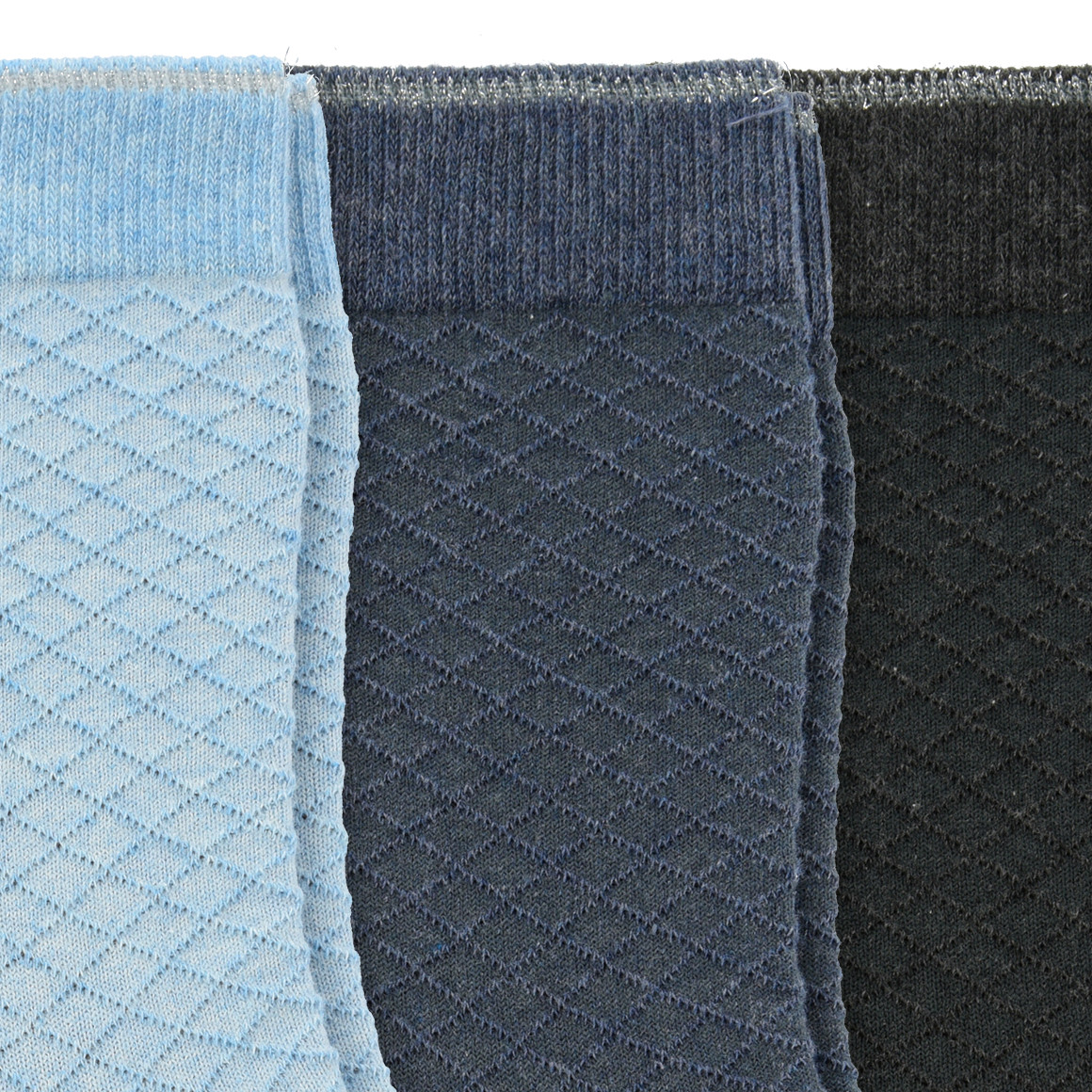 3 Paar Damen Socken mit Ajour-Muster