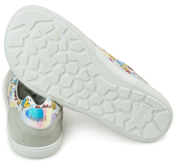 Koel bare |mid ~ Francie LowCut Sneaker ~ White Graffiti