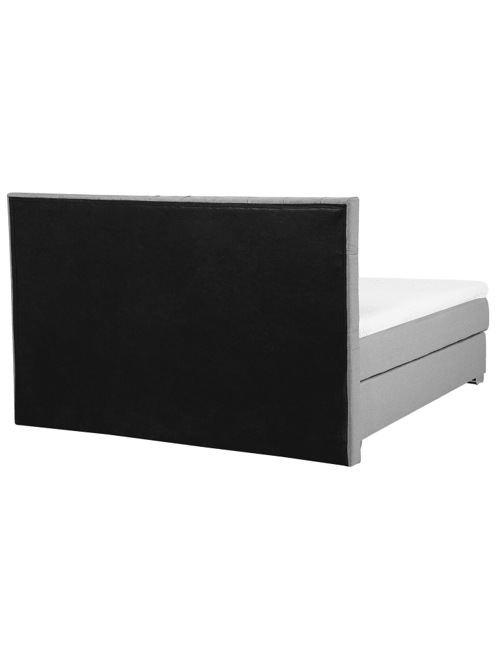 Beliani Boxspring Bett DUCHESS in Grau/Silber - (W) 191 x (H) 112 x (L) 211 cm günstig kaufen onesize