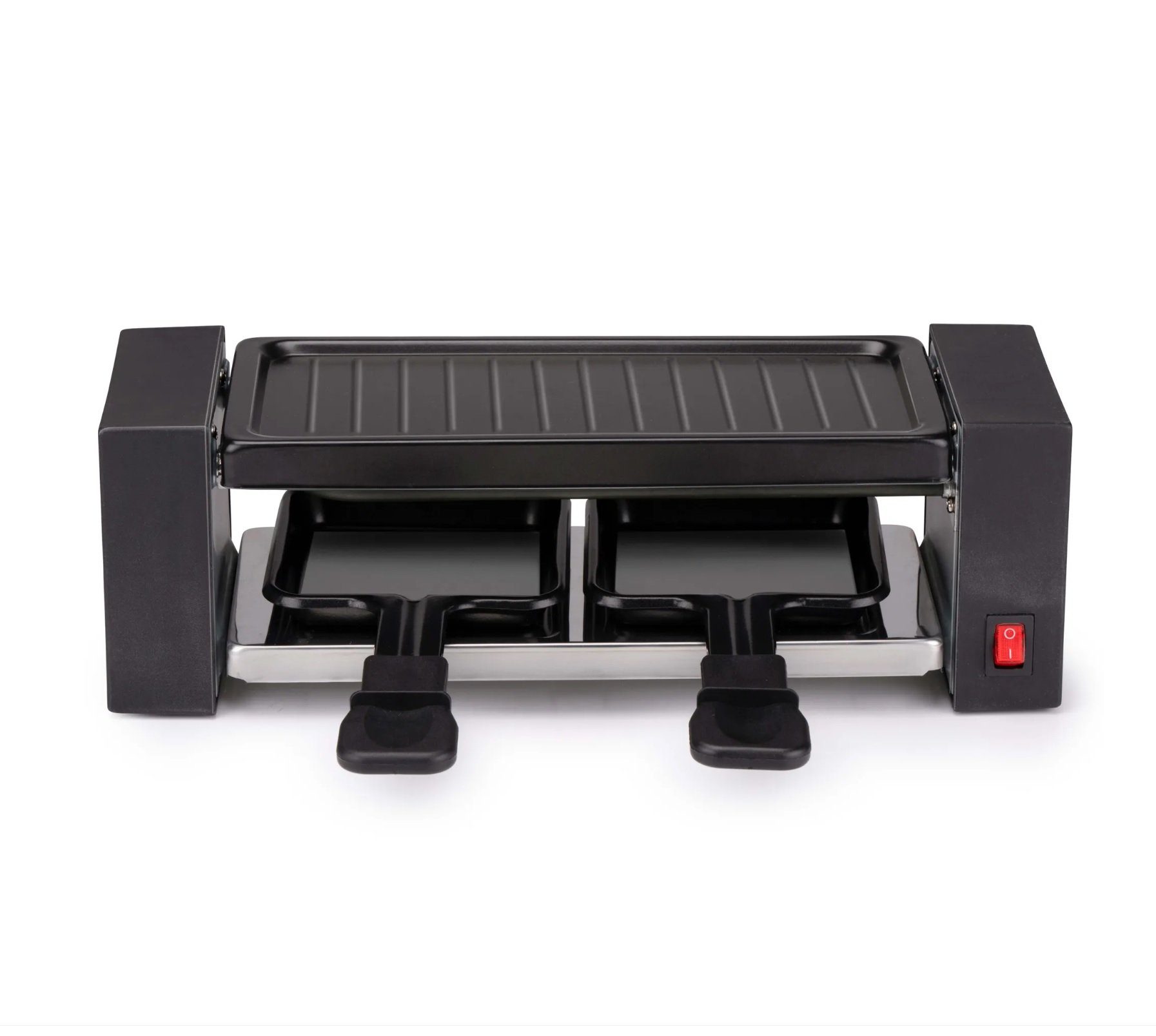 JUNG Raclette Raclette 2 personen Tischgrill Elektro Grill Partygrill Elektrogrill, 2 Raclettepfännchen, 400 W, Silvester, Weihnachten, Raklett, 4 Personen, 2 Personen, 6 Personen