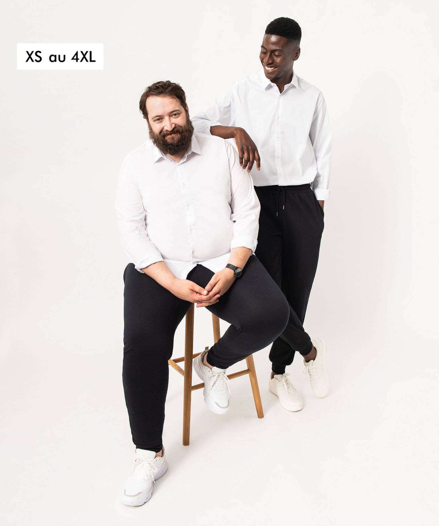 Chemise homme à manches longues coupe Regular en coton stretch blanc | GEMO