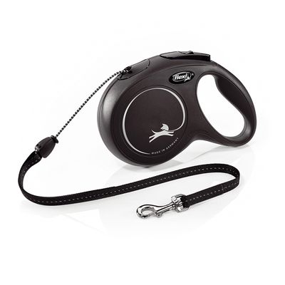 flexi New Classic Seil-Leine M schwarz, 8 m
