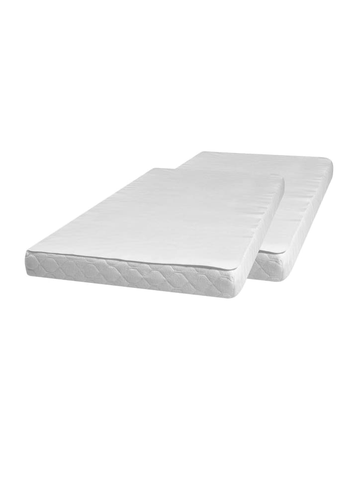 Playshoes Molton/Frottee-Betteinlage 70x140 cm 2er Pack in weiß günstig kaufen 70 x 140 cm
