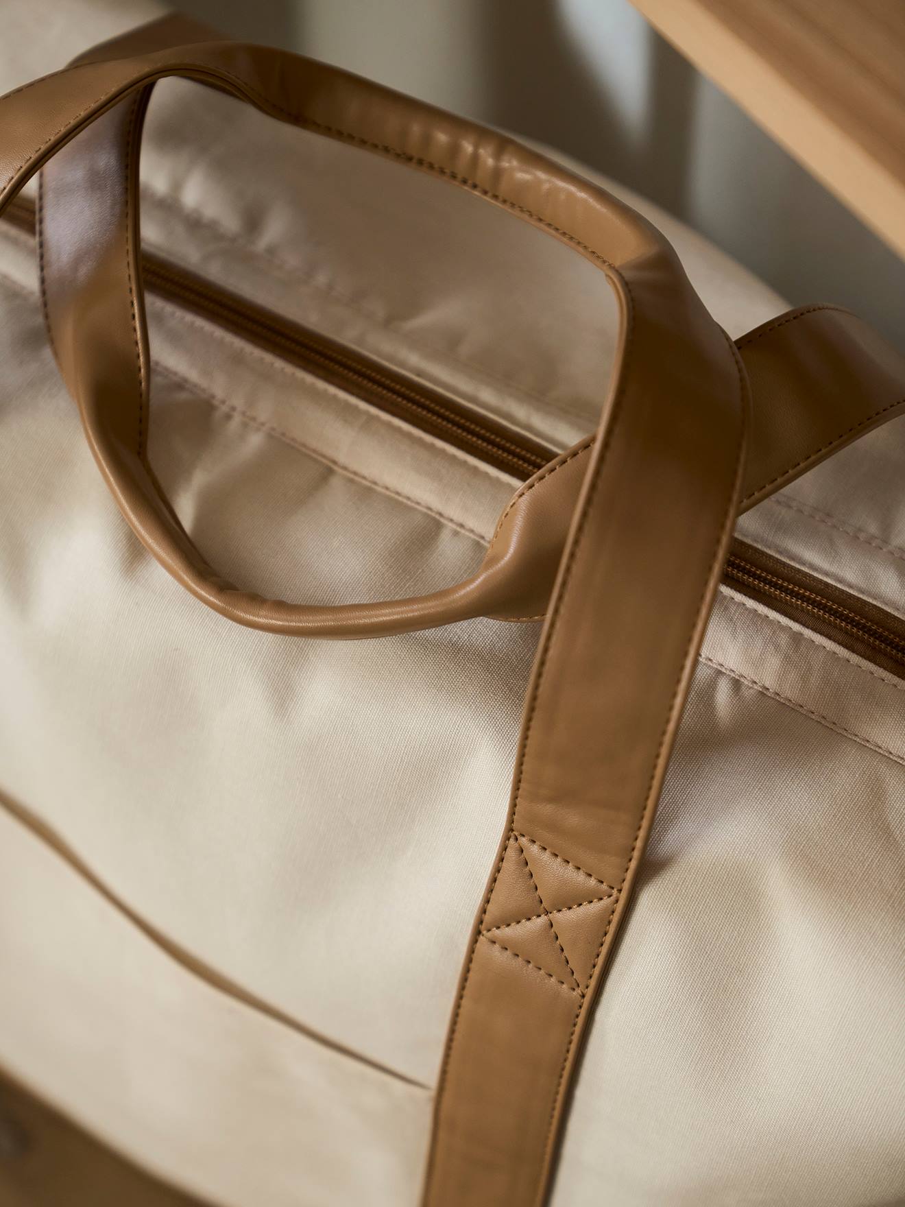 Vertbaudet Eltern Weekender-Wickeltasche MILAN personalisierbar - wollweiß/beige