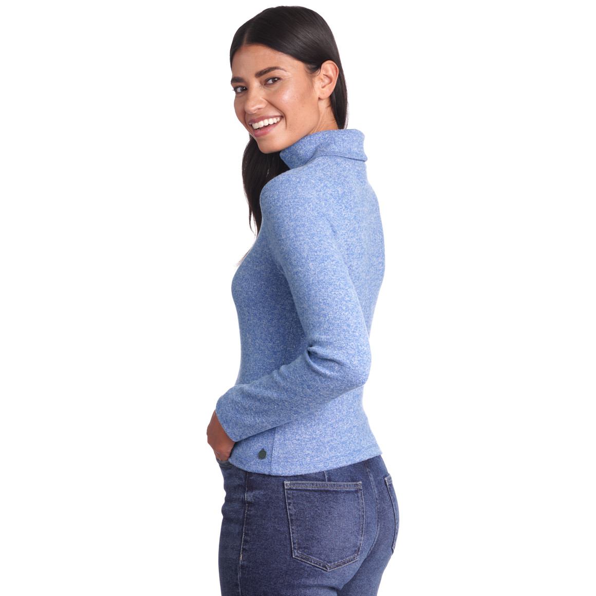 Damen Rollkragenshirt meliert